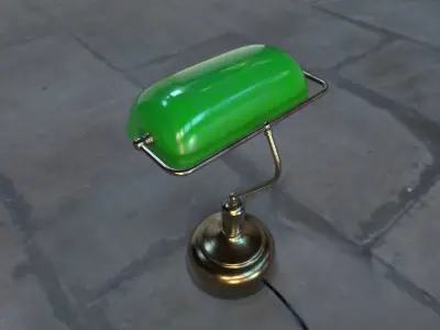Bankers Desk Lamp Low-poly 3D model
