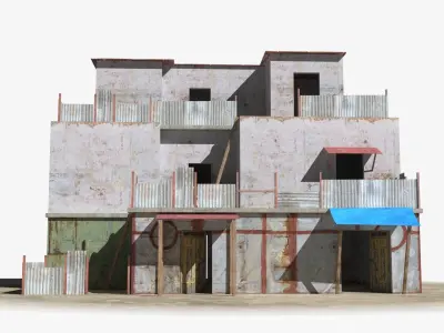 Slum x22 Low-poly 3D model purchase