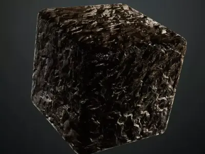 Wet Glossy Dark Mud Earth PBR SEAMLESS Texture