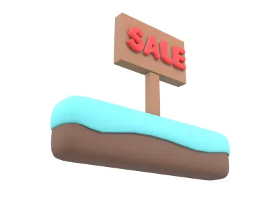Land Sale Icon v1 002 Low-poly 3D model