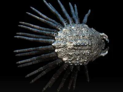 Assassin predator head with dreads  3D model