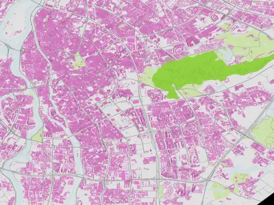 Donguan City urban planning maquett  building Terrain  3D model