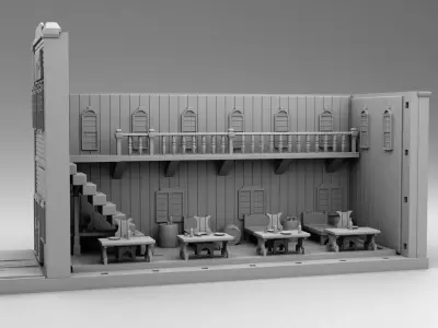 Hotel wild west 3D print model
