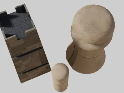 Tatooine Towers Low-poly 3D model