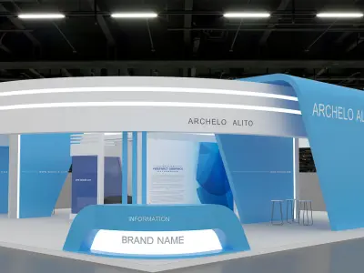 exhibition booth stand 3d model 3D model