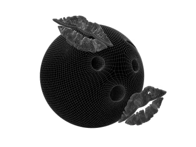 Hushed Face With Kiss Mark v1 006 Low-poly 3D model