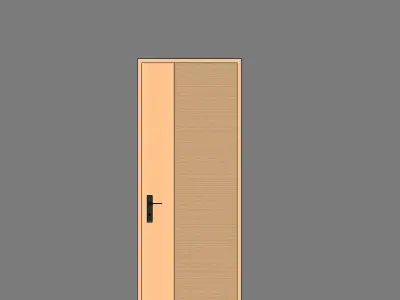 Residential Wooden Door 3D model