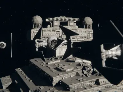 Star Wars Imperial TIE Interceptor 3D model