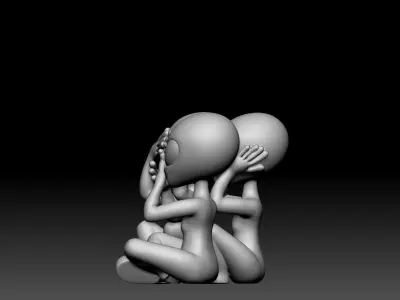 Alien Statue - 0130 3D print model