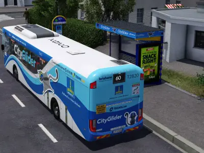 Australian Volvo B7RLE Volgren Optimus Bus 3D Model GameReady Low-poly 3D model