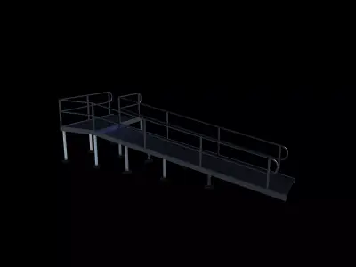 Wheelchair ramp 3 3D model
