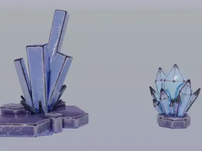 Collection of 3D environment assets Low-poly 3D model