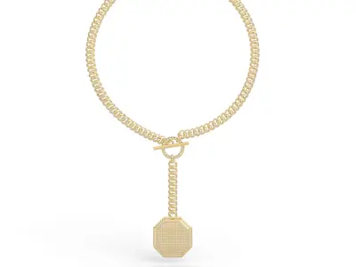 Luxury Cuban Link Pendant Necklace 3D print model purchase