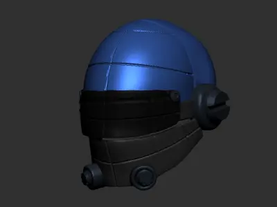 High quality scifi helmet high poly sculpt 3d printable ver 2 3D model