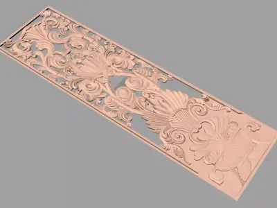 Woodworking CNC Router 3D Relief STL models used for artcam E425 3D model