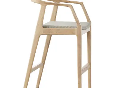 Sapporo semi-bar chair by deephouse 3D model