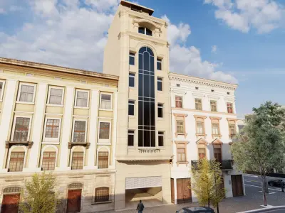Classic stone facade-Building Classic Facade Element 3D model order