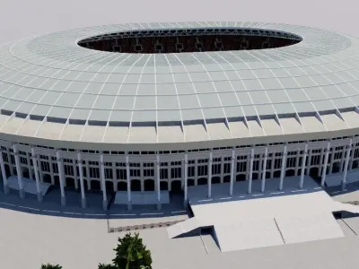 Luzhniki Stadium - Moscow Russia 2018 Low-poly 3D model