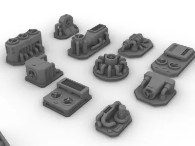 Infrastructure and Objectives Pack 05 3D print model