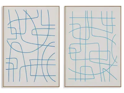 Abstract Painting Frame set 3D model 497
