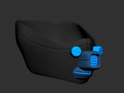 gas mask helmet scifi high poly sculpt 3d printable ver 7 3D model