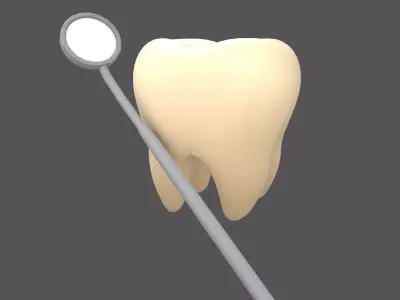 Dental Care Icon v1 002 Low-poly 3D model