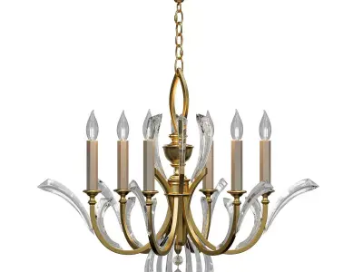 Fine Art Lamps Beveled Arcs Gold 3D model