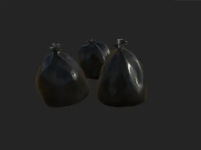 Pack os Trashs Low-poly 3D model