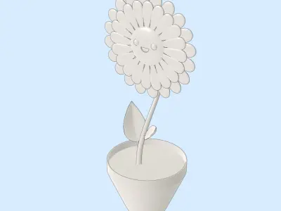  Flower Character Free 3D model