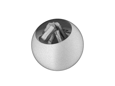 Bubble Outdoor Fireplace 3D model