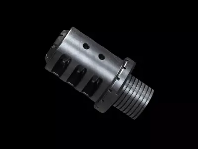 Muzzle brake industirl part f342k 3D model
