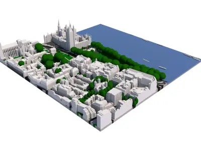 London city tile Level 2 block TQ3079 South West 3D model