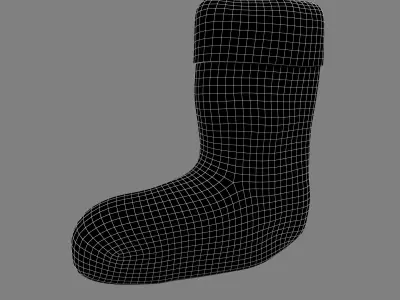 Christmas Sock Free low-poly 3D model