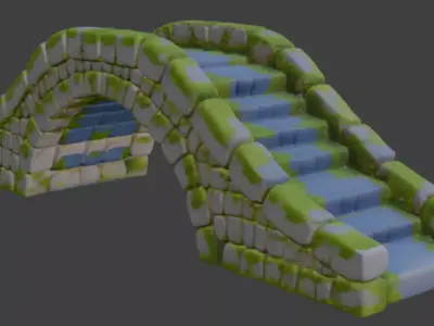 Forest Bridge 3d Model 3D model