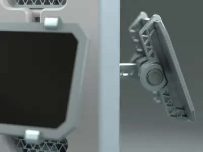 SciFi Info Pillar Console Low-poly 3D model