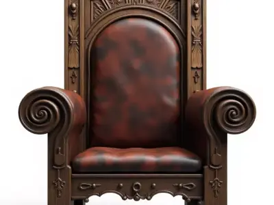medieval chair 2 3D print model