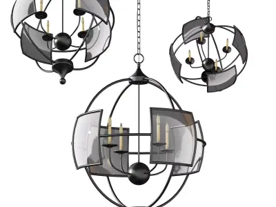 Hayden Orb Chandelier 3D model