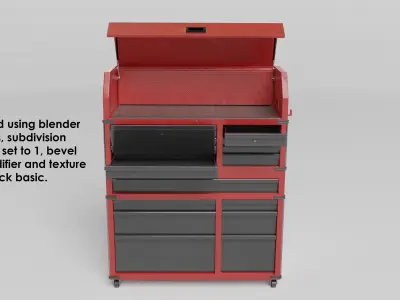 Garage 46inch tool cabinet 3D model