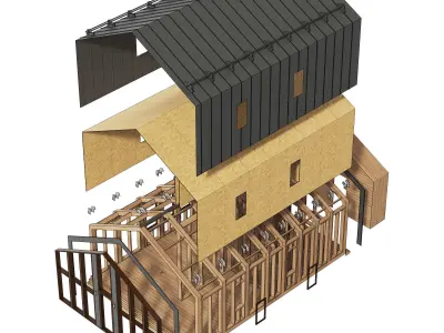 Barn house n2 3D model
