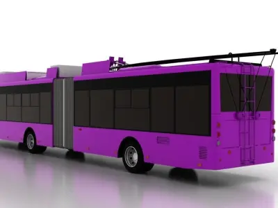 Trolleybus Bogdan T90117 Low Low-poly 3D model