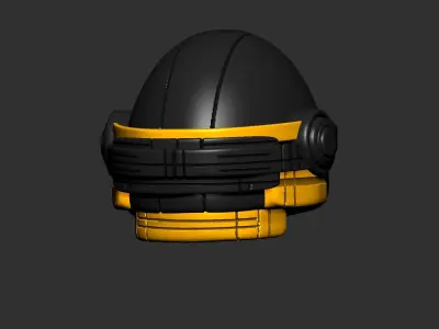 helmet high poly sculpt 3d printable 3D model