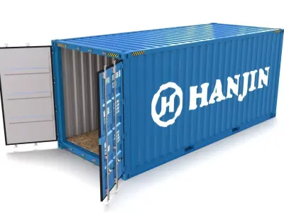 20ft Shipping Container Hanjin 3D model