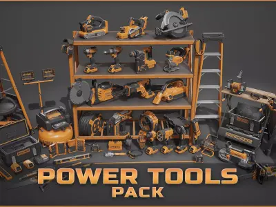 Power Tools Pack Low-poly 3D model