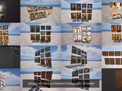 Ultimate 3D Painting Collection 8 Unique Sets 3D Model Pack