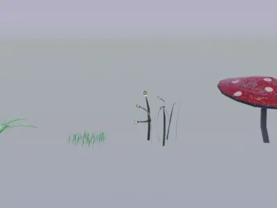 Collection of 3D environment assets Low-poly 3D model