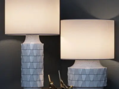 Ceramic Texture Table Lamp - Tall 3D model