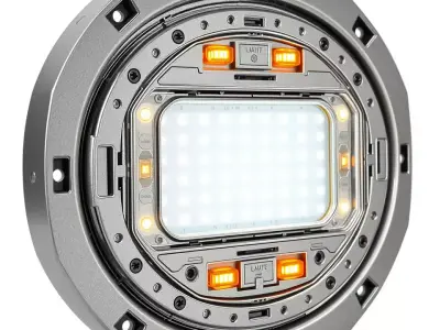 Industrial LED Light Model Pack with Detailed Design Low-poly 3D model