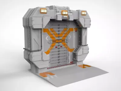 sci fi door 10 3D model