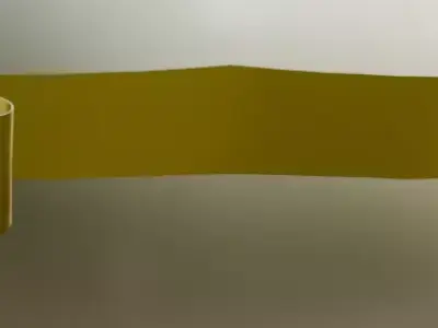 3D Gold Banner 3D model