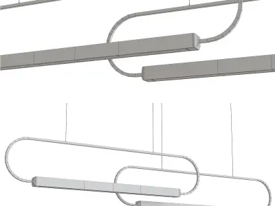 Hollisandmorris Link LED Pendant Light low poly 3d model Low-poly 3D model